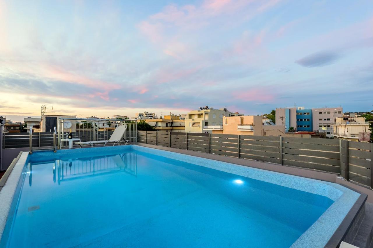 Luxury Villa In City Center With Rooftop Swimming Pool 干尼亞 外观 照片